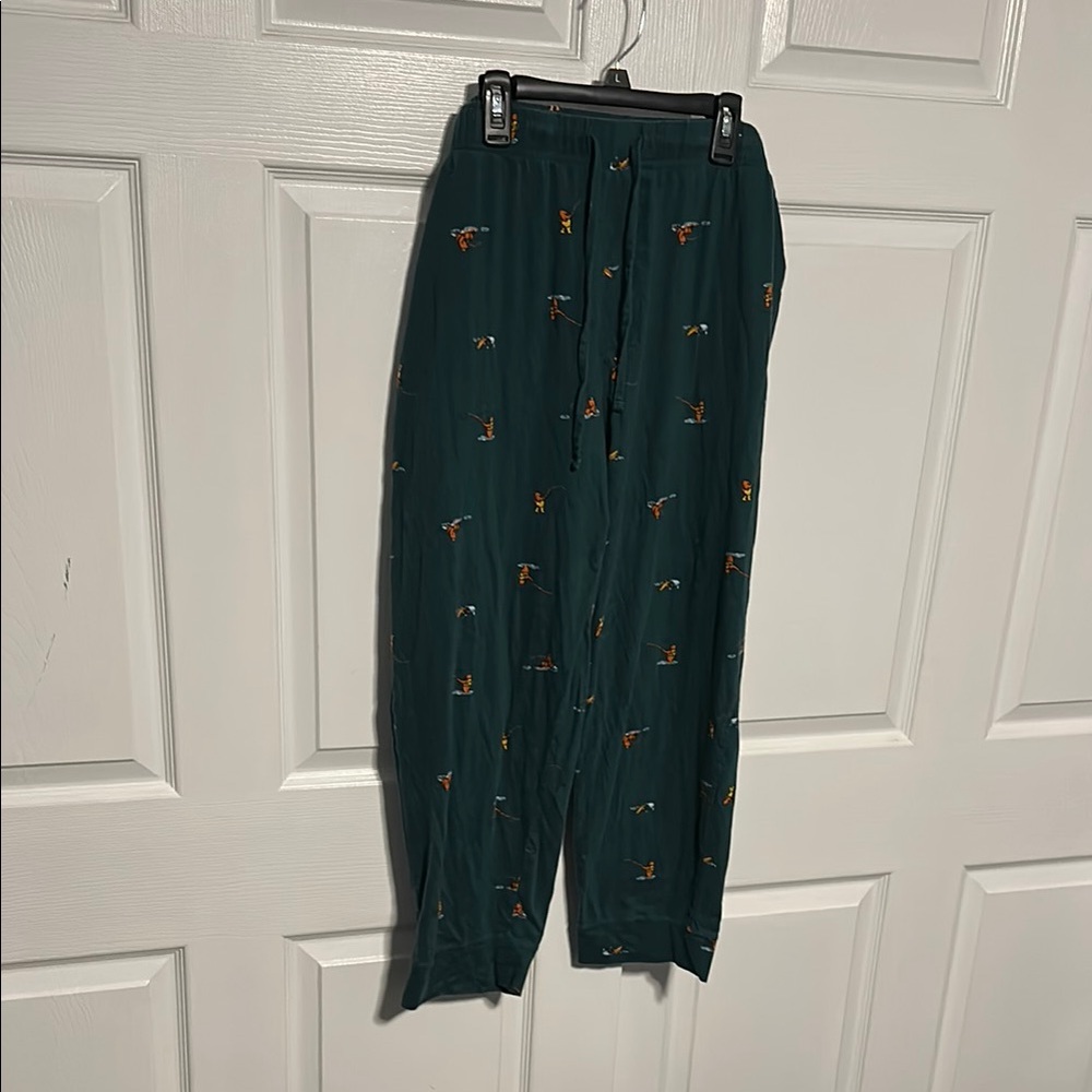 Sonoma Green Pajama Pants with Multicolor Print